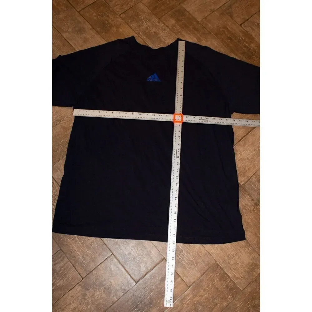 Adidas Brand Love Back T-Shirt Blue - Men's Size XL Oversized Fit